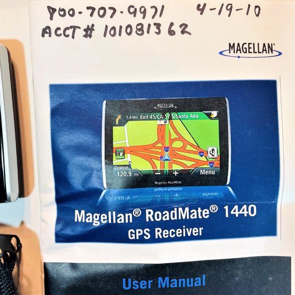 Magellan RoadMate Model 1440 GPS Receiver Unit 2010 Owners Manual P#800-0105-001 - Picture 4 of 4